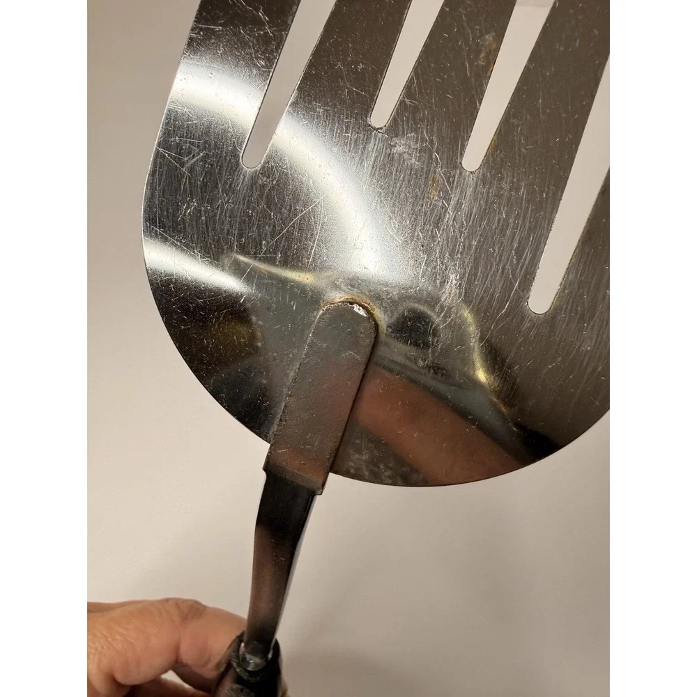 Vintage Foley‎ Slotted Spatula Turner Chrome Plated Cook Food Retro Kitchen USA